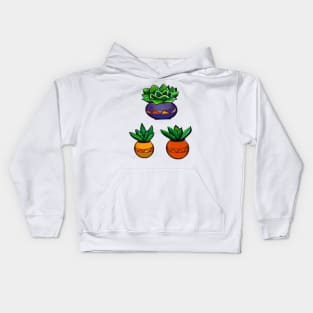 succulents cacti cactus in ornamental antique vases. succulents Kids Hoodie